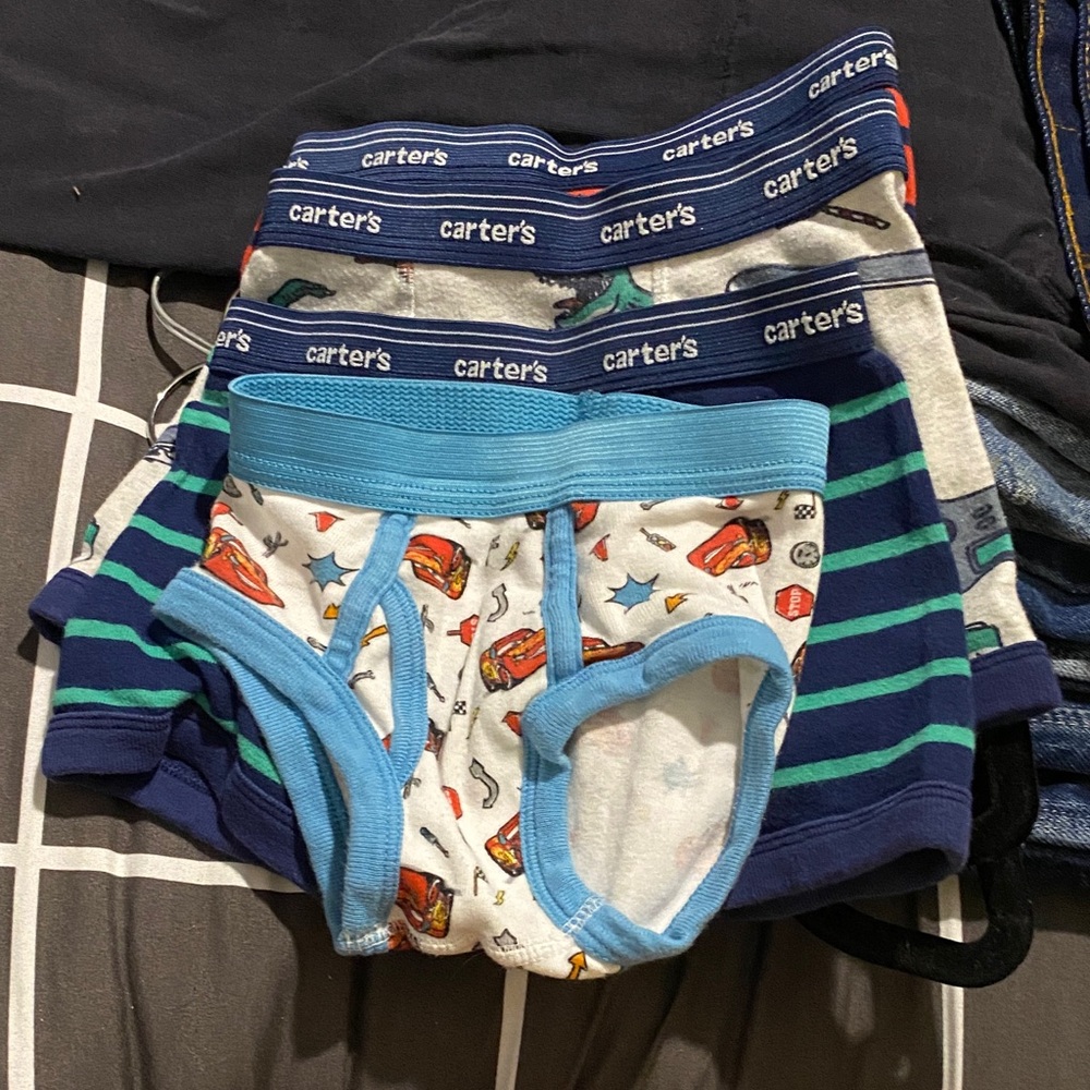 Carter's Boys' Blue and Gray Briefs - Pack of 3
